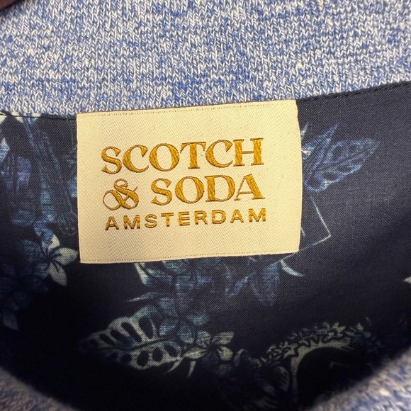 $188 Scotch & soda knit polo men’s XXL sky blue - Picture 11 of 13